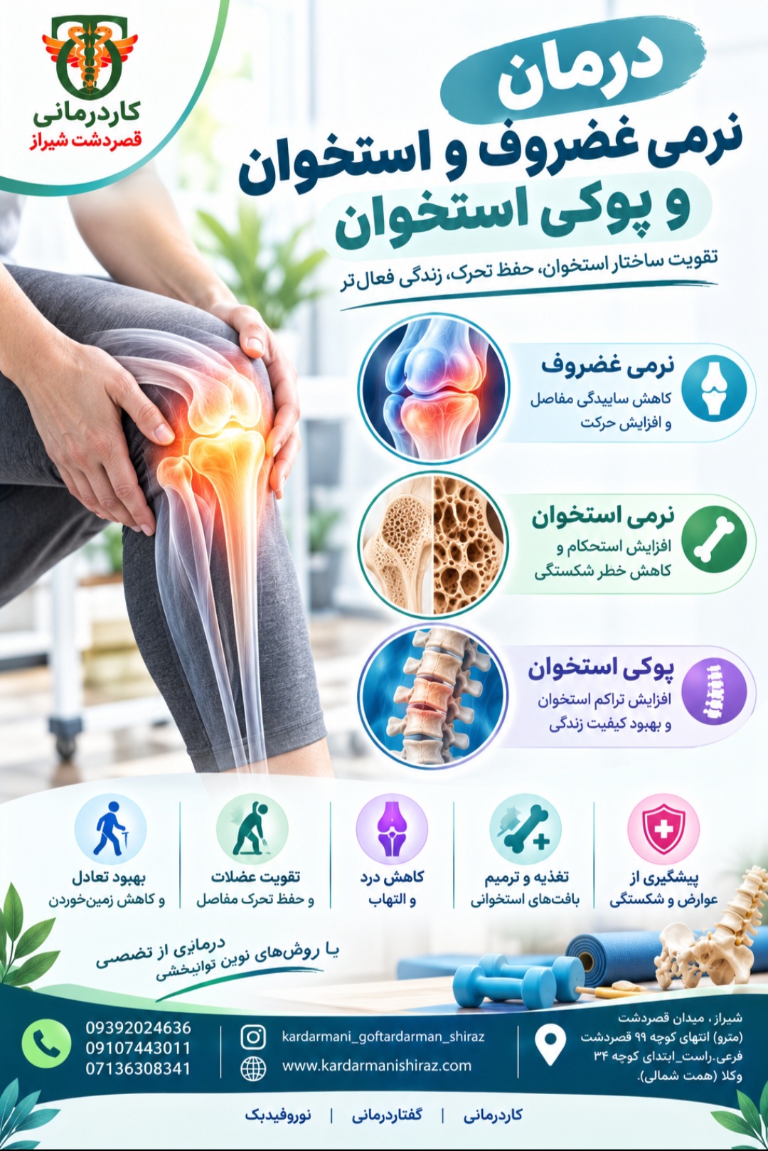 درمان نرمی استخوان، نرمی غضروف و پوکی استخوان_کاردرمانی شیراز